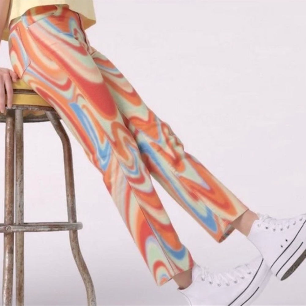 NWT Wrangler Wild West 603 High Rise Straight Colorful Jeans, Size 26